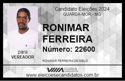 Candidato RONIMAR FERREIRA 2024 - GUARDA-MOR - Eleições