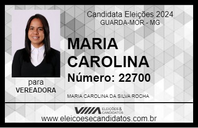 Candidato MARIA CAROLINA 2024 - GUARDA-MOR - Eleições