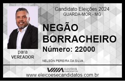 Candidato NEGÃO BORRACHEIRO 2024 - GUARDA-MOR - Eleições