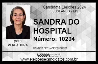 Candidato SANDRA ENFERMEIRA 2024 - FELIXLÂNDIA - Eleições