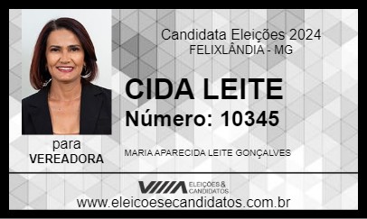 Candidato CIDA LEITE 2024 - FELIXLÂNDIA - Eleições