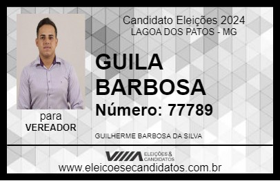 Candidato GUILA BARBOSA 2024 - LAGOA DOS PATOS - Eleições