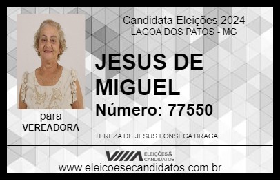 Candidato JESUS DE MIGUEL 2024 - LAGOA DOS PATOS - Eleições