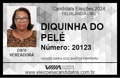 Candidato DIQUINHA DO PELÉ 2024 - FELIXLÂNDIA - Eleições