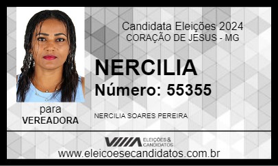 Candidato NERCILIA 2024 - CORAÇÃO DE JESUS - Eleições