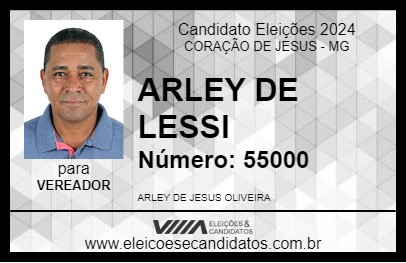 Candidato ARLEY DE LESSI 2024 - CORAÇÃO DE JESUS - Eleições