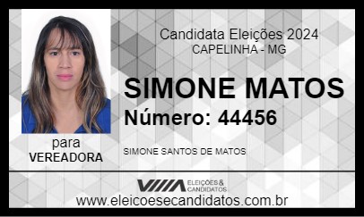 Candidato SIMONE MATOS 2024 - CAPELINHA - Eleições