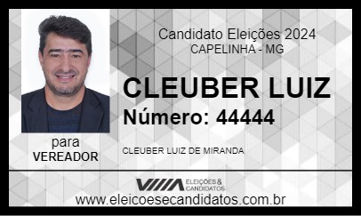 Candidato CLEUBER LUIZ 2024 - CAPELINHA - Eleições