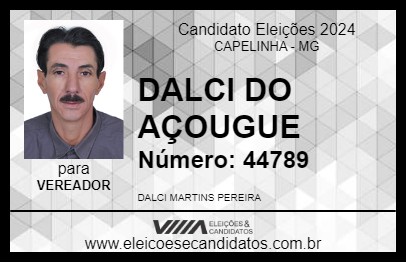 Candidato DALCI DO AÇOUGUE 2024 - CAPELINHA - Eleições