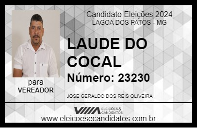 Candidato LAUDE DO COCAL 2024 - LAGOA DOS PATOS - Eleições