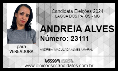 Candidato ANDREIA ALVES 2024 - LAGOA DOS PATOS - Eleições