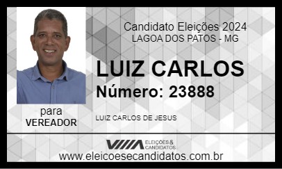 Candidato LUIZ CARLOS 2024 - LAGOA DOS PATOS - Eleições