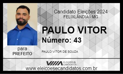 Candidato PAULO VITOR 2024 - FELIXLÂNDIA - Eleições