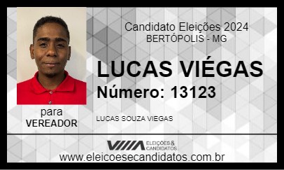 Candidato LUCAS VIÉGAS 2024 - BERTÓPOLIS - Eleições