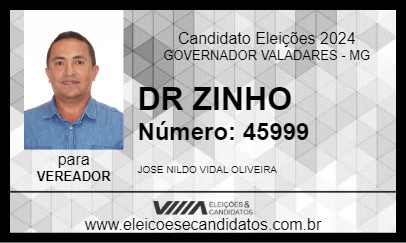 Candidato DR ZINHO 2024 - GOVERNADOR VALADARES - Eleições