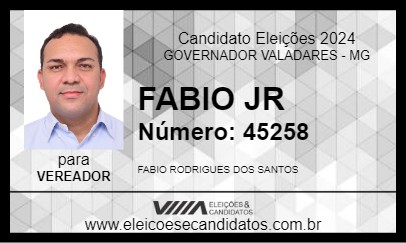 Candidato FABIO JR 2024 - GOVERNADOR VALADARES - Eleições