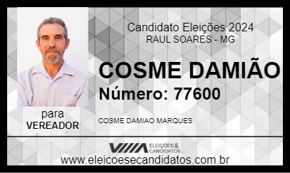 Candidato COSME DAMIÃO 2024 - RAUL SOARES - Eleições