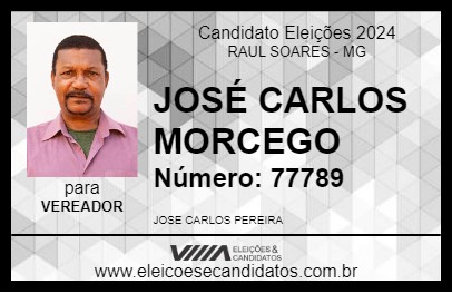 Candidato JOSÉ CARLOS MORCEGO 2024 - RAUL SOARES - Eleições