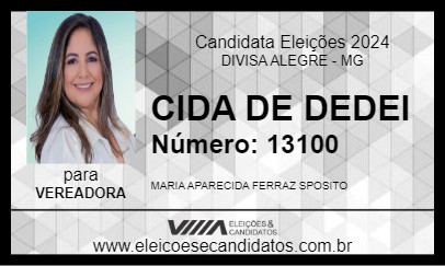 Candidato CIDA DE DEDEI 2024 - DIVISA ALEGRE - Eleições