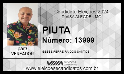 Candidato PIUTA 2024 - DIVISA ALEGRE - Eleições