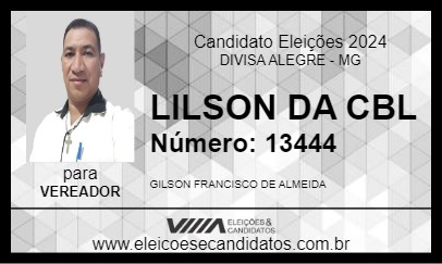 Candidato LILSON DA CBL 2024 - DIVISA ALEGRE - Eleições