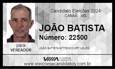 Candidato JOÃO BATISTA 2024 - CANAÃ - Eleições