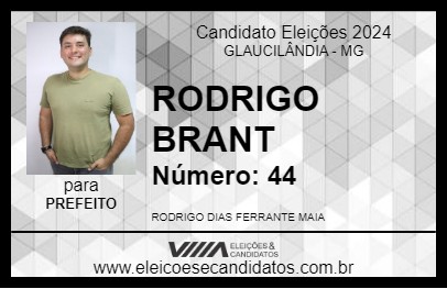 Candidato RODRIGO BRANT 2024 - GLAUCILÂNDIA - Eleições