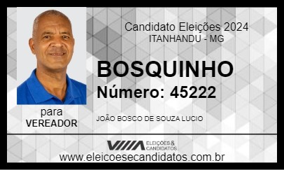 Candidato BOSQUINHO 2024 - ITANHANDU - Eleições