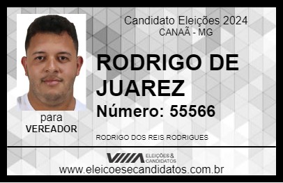 Candidato RODRIGO DE JUAREZ 2024 - CANAÃ - Eleições