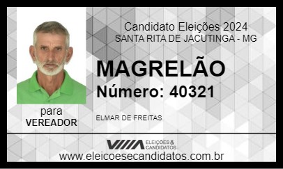 Candidato MAGRELÃO 2024 - SANTA RITA DE JACUTINGA - Eleições