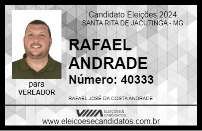 Candidato RAFAEL ANDRADE 2024 - SANTA RITA DE JACUTINGA - Eleições