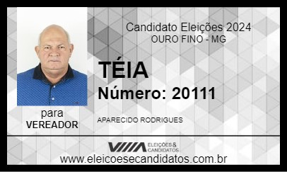 Candidato TÉIA 2024 - OURO FINO - Eleições