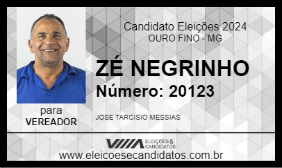 Candidato ZÉ NEGRINHO 2024 - OURO FINO - Eleições