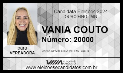 Candidato VANIA COUTO 2024 - OURO FINO - Eleições