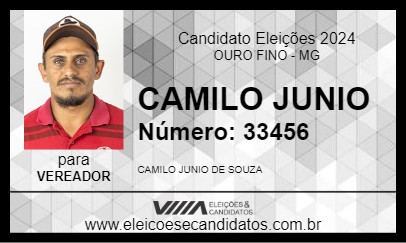 Candidato CAMILO JUNIO 2024 - OURO FINO - Eleições