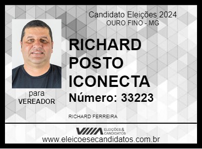 Candidato RICHARD POSTO ICONECTA 2024 - OURO FINO - Eleições