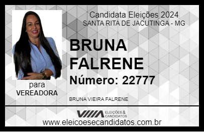 Candidato BRUNA FALRENE 2024 - SANTA RITA DE JACUTINGA - Eleições