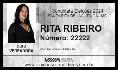 Candidato PROFESSORA RITA RIBEIRO 2024 - SANTA RITA DE JACUTINGA - Eleições