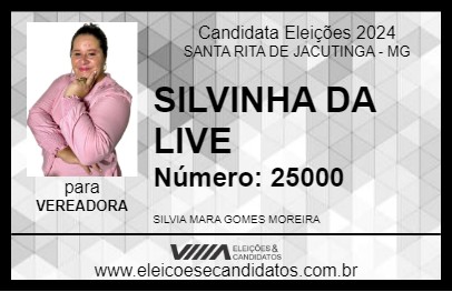 Candidato SILVINHA DA LIVE 2024 - SANTA RITA DE JACUTINGA - Eleições