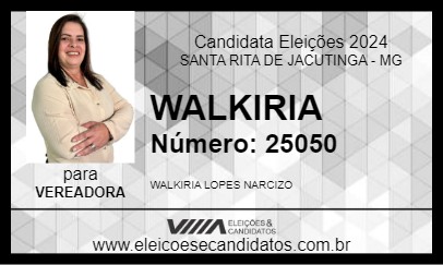 Candidato WALKIRIA 2024 - SANTA RITA DE JACUTINGA - Eleições