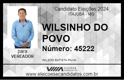 Candidato WILSINHO DO POVO 2024 - ITAJUBÁ - Eleições