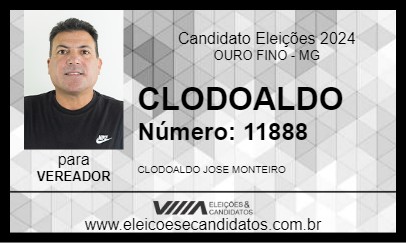 Candidato CLODOALDO 2024 - OURO FINO - Eleições