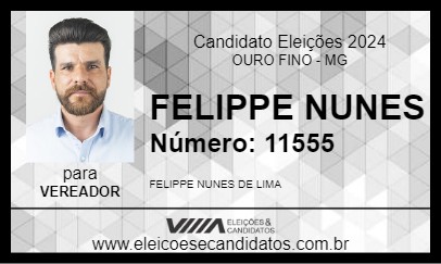 Candidato FELIPPE NUNES 2024 - OURO FINO - Eleições