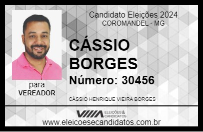 Candidato CÁSSIO BORGES 2024 - COROMANDEL - Eleições