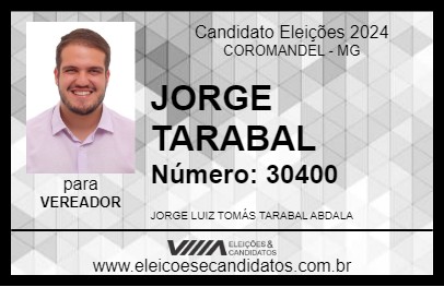 Candidato JORGE TARABAL 2024 - COROMANDEL - Eleições