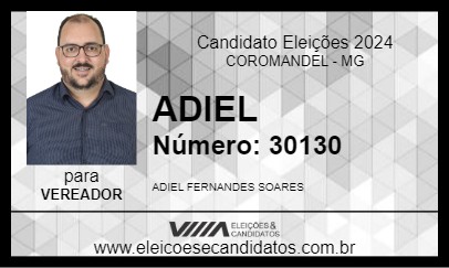 Candidato ADIEL 2024 - COROMANDEL - Eleições