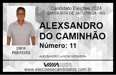 Candidato ALEXSANDRO DO CAMINHÃO 2024 - SANTA RITA DE JACUTINGA - Eleições