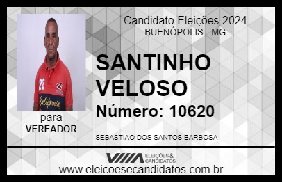 Candidato SANTINHO VELOSO 2024 - BUENÓPOLIS - Eleições