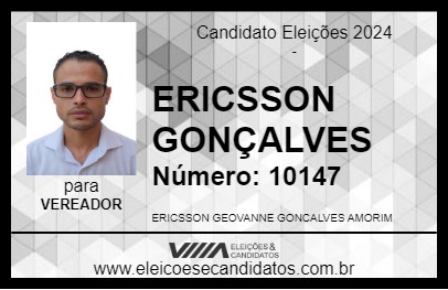 Candidato ERICSSON GONÇALVES 2024 - BUENÓPOLIS - Eleições