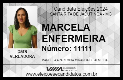 Candidato MARCELA ENFERMEIRA 2024 - SANTA RITA DE JACUTINGA - Eleições